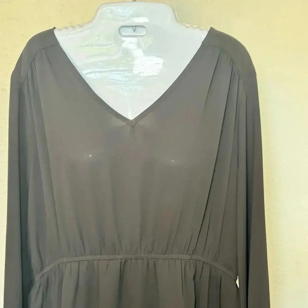 NWT Black Long Sleeve Skies Are Blue Dress with cutout details on back Size XLP - Picture 2 of 13